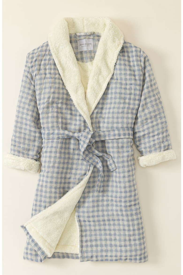 Warmest Hug Lined Robe, Alternate, color, Blue Sky