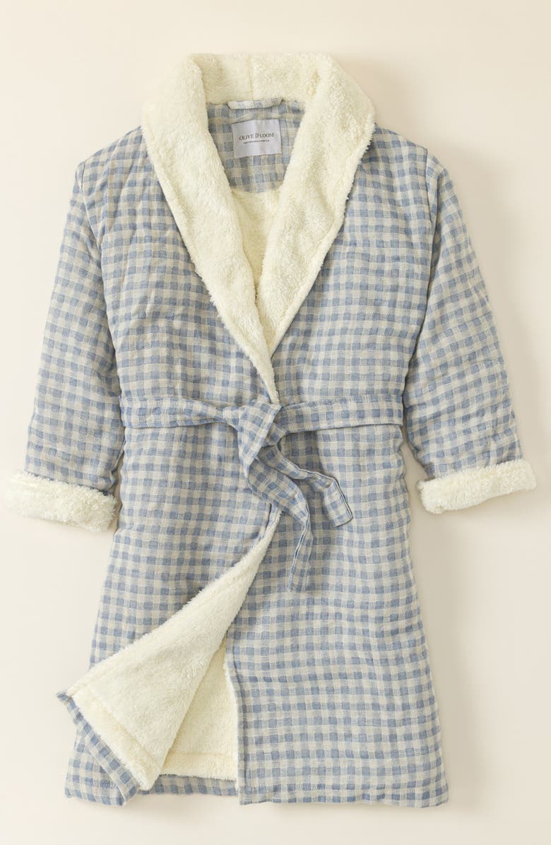 Uncommon Goods Warmest Hug Lined Robe, Alternate, color, Blue Sky
