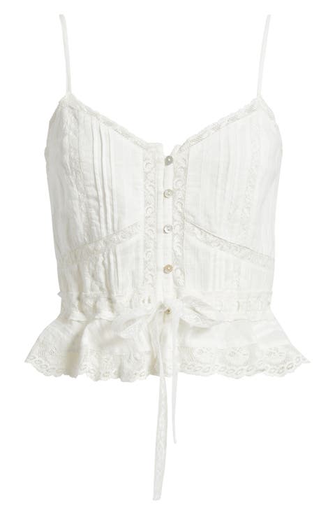 Avra Lace Trim Crop Top