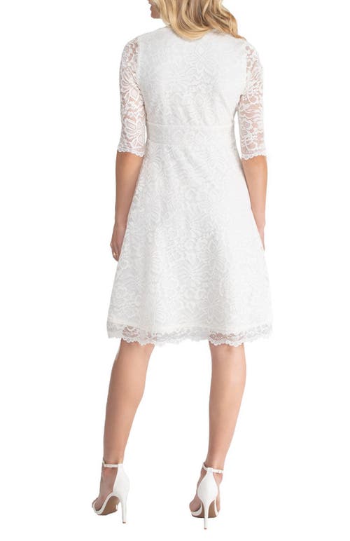 Kiyonna Bella A-line Lace Dress In Ivory