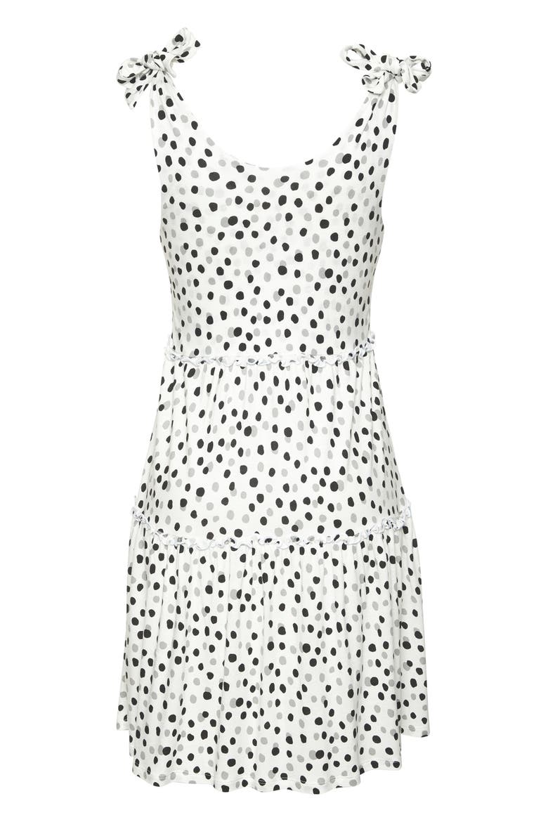 Tie Strap Tiered Dress, Alternate, color, White Multi