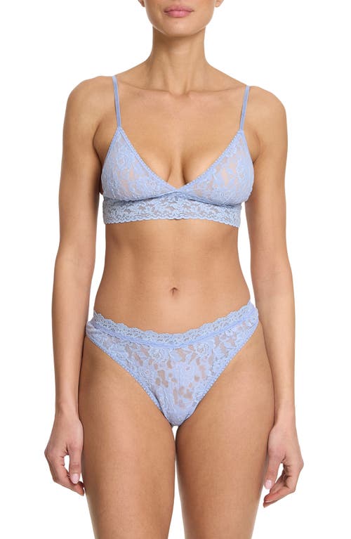 Hanky Panky Signature Lace Padded Triangle Bralette In Blue