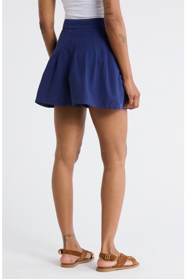 The Pleated Shorts, Alternate, color, FRENCH BLUE
