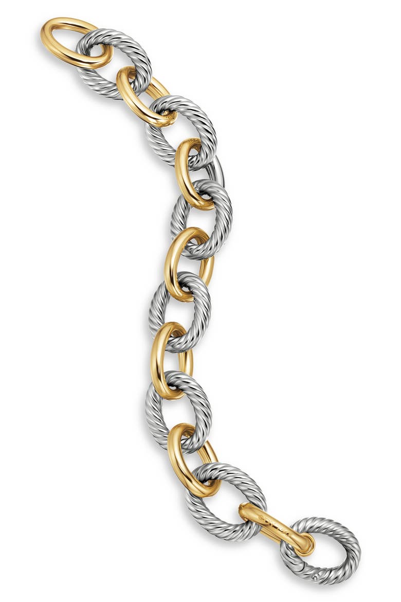 Oval Extra Large Link Bracelet with Gold, Alternate, color, TWO TONE