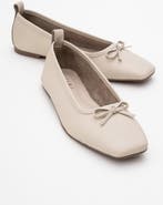 Forever & Always Shoes Sosa Leather Ballet Flats