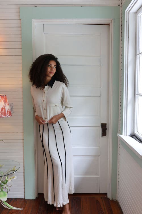 By Tess Collection Paige Blouse In Ivory