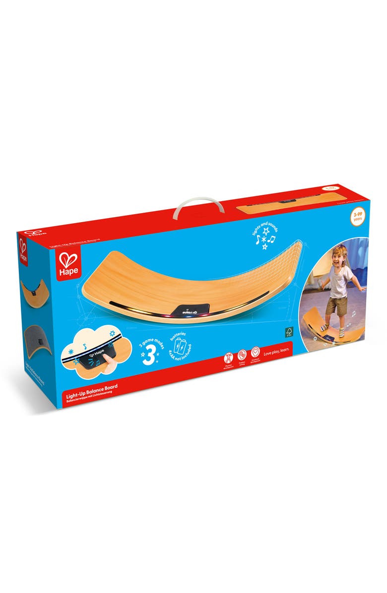 Hape Light Up Balance Board, Alternate, color, Wood