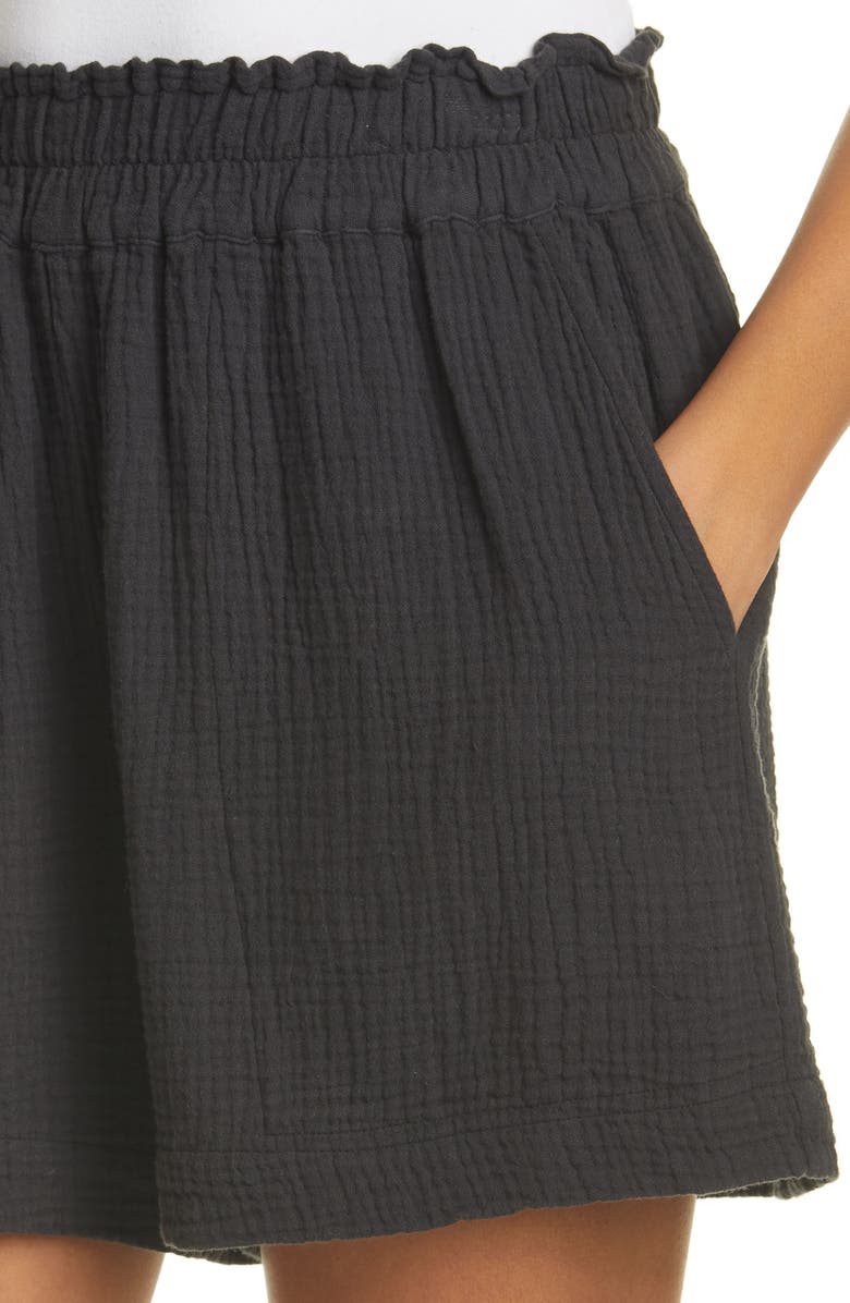 Rails Leighton Pull-On Cotton Shorts, Alternate, color, Black