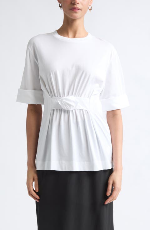 Gathered Rose T-Shirt