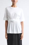 Simone Rocha Gathered Rose T-Shirt