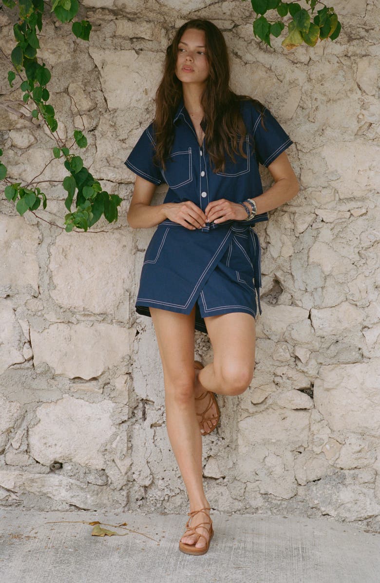 Vitamin A<sup>®</sup> Ashley Cover-Up Wrap Skirt, Alternate, color, Midnight