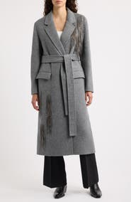 KOBI HALPERIN Sydni Wool & Silk Blend Wrap Coat