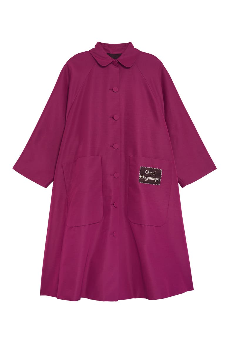 Orgasmique Label Faille Swing Coat, Main, color, LOTUS PINK/ MIX