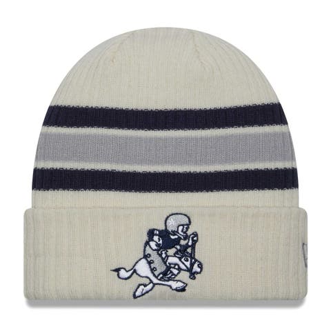 Men's New Era  Cream Dallas Cowboys Vintage Cuffed Knit Hat