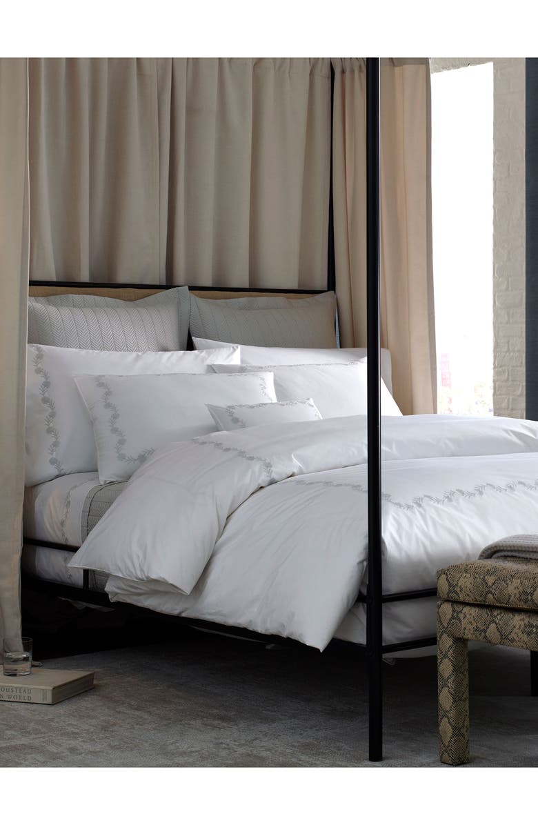 Matouk Daphne Duvet Cover, Alternate, color, Dune