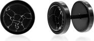 Metallo Men's Semiprecious Stone Stud Earrings