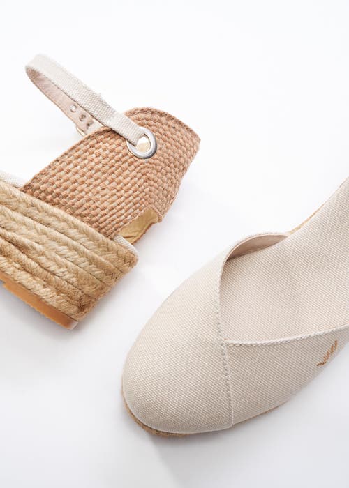 Viscata Pubol Canvas Espadrille Wedges In Beige