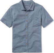 The Normal Brand Puremeso Solid Short Sleeve Knit Button-Up Shirt