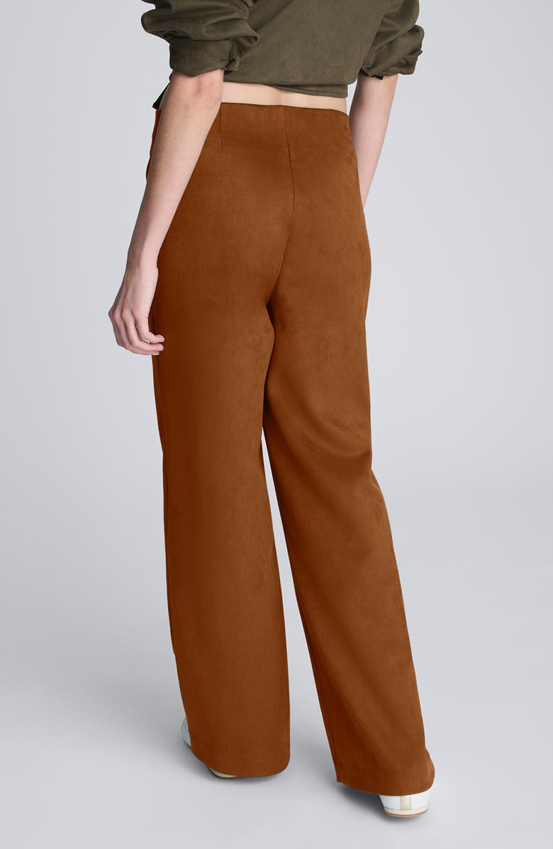 Kenneth Cole Hollywood Faux Suede Pants, Alternate, color, Burnt Copper