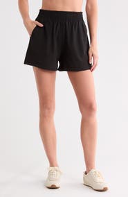 DKNY Hudson High Waist Performance Shorts