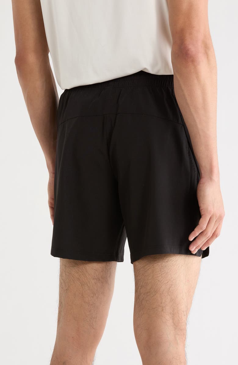 90 DEGREE BY REFLEX Airborne 7-Inch Woven Shorts, Alternate, color, Black