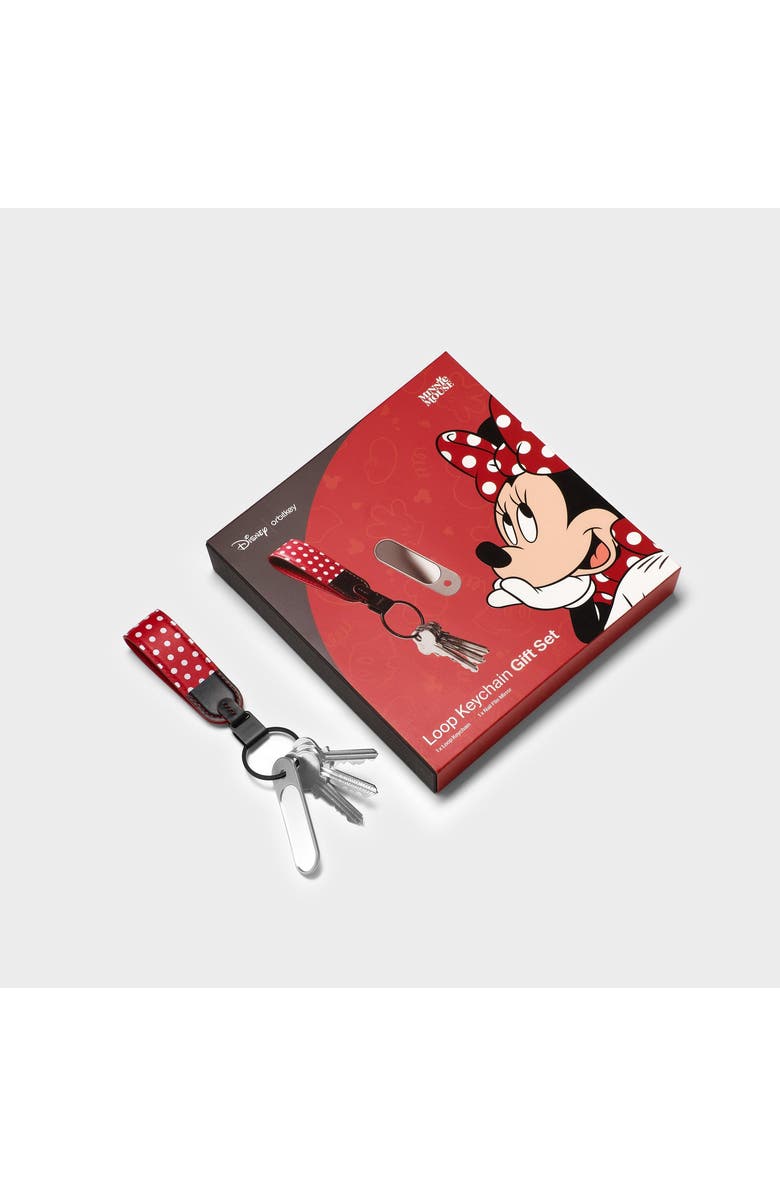 Orbitkey Disney Loop Keychain + Nail File Mirror Kit, Alternate, color, Minnie Mouse