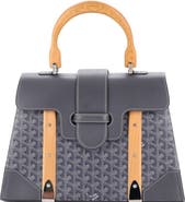 Pre-Owned Goyard Saigon Top Handle Bag Coated Canvas with Leather MM