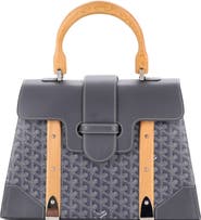 Pre-Owned Goyard Saigon Top Handle Bag Coated Canvas with Leather MM