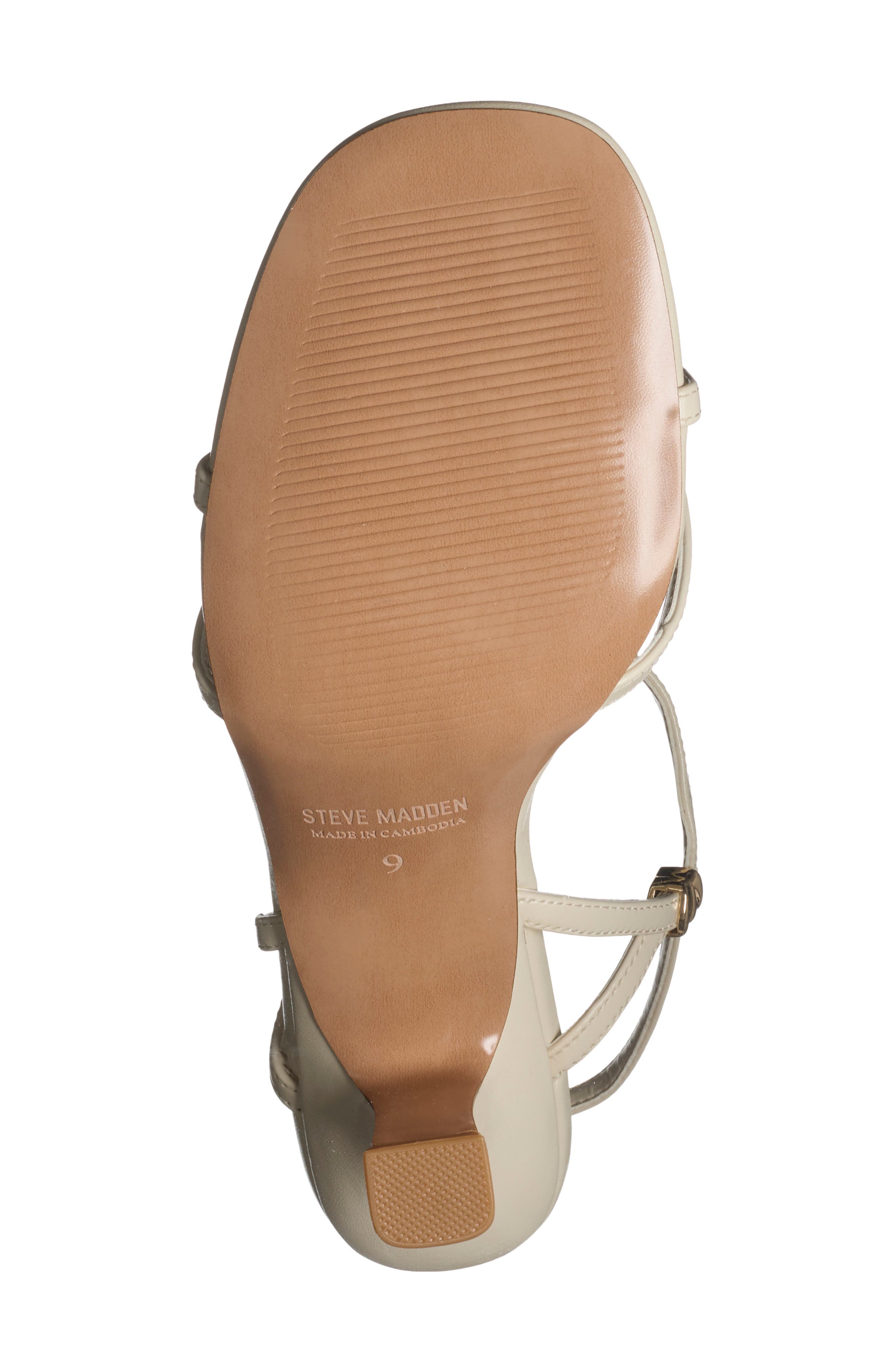 Posy Strappy Heeled Sandal, Alternate, color, BONE