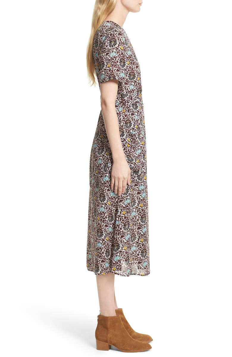 A.L.C. Stephanie Print Silk Wrap Dress, Alternate, color,