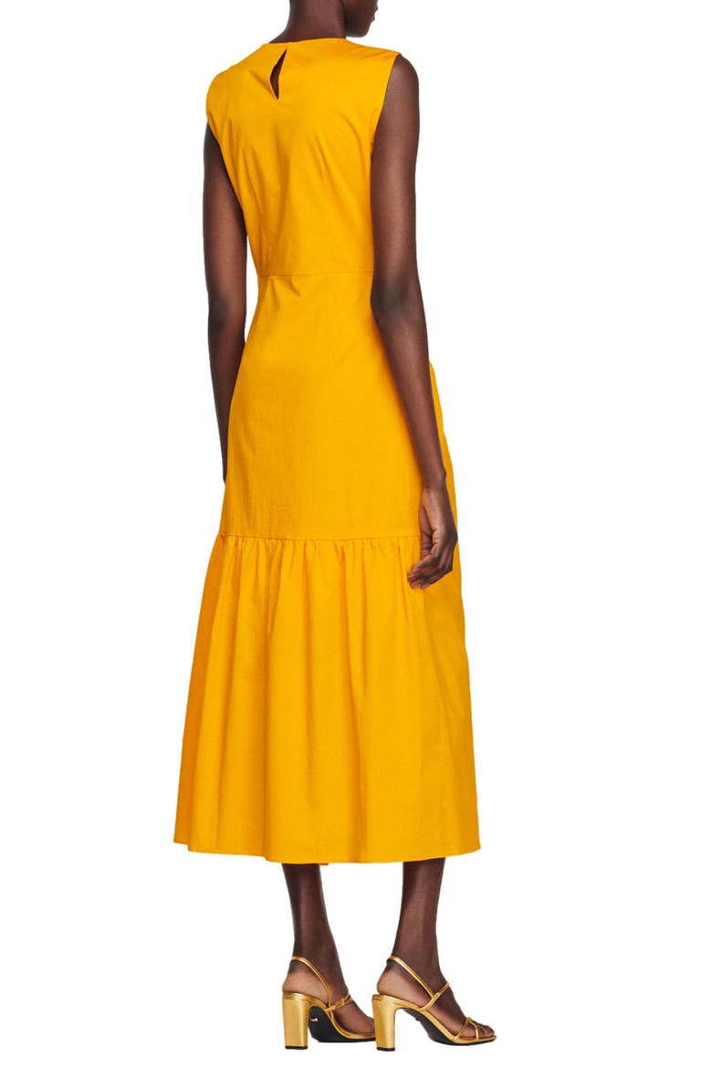 Rosie Midi Dress, Alternate, color, ORANGE ACIDE