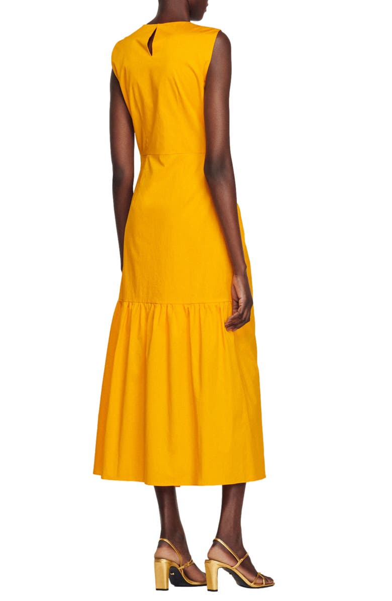 SANDRO Rosie Midi Dress, Alternate, color, Orange Acide