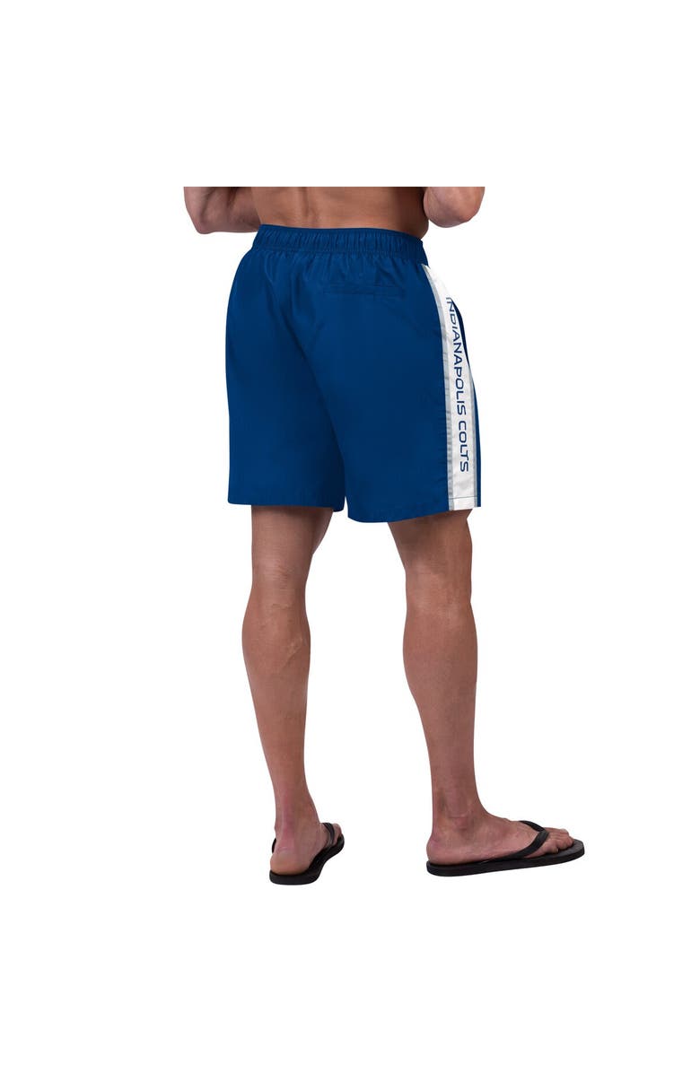 G-III SPORTS BY CARL BANKS Men's G-III Sports by Carl Banks Royal Indianapolis Colts Streamline Volley Swim Shorts, Alternate, color, Royal