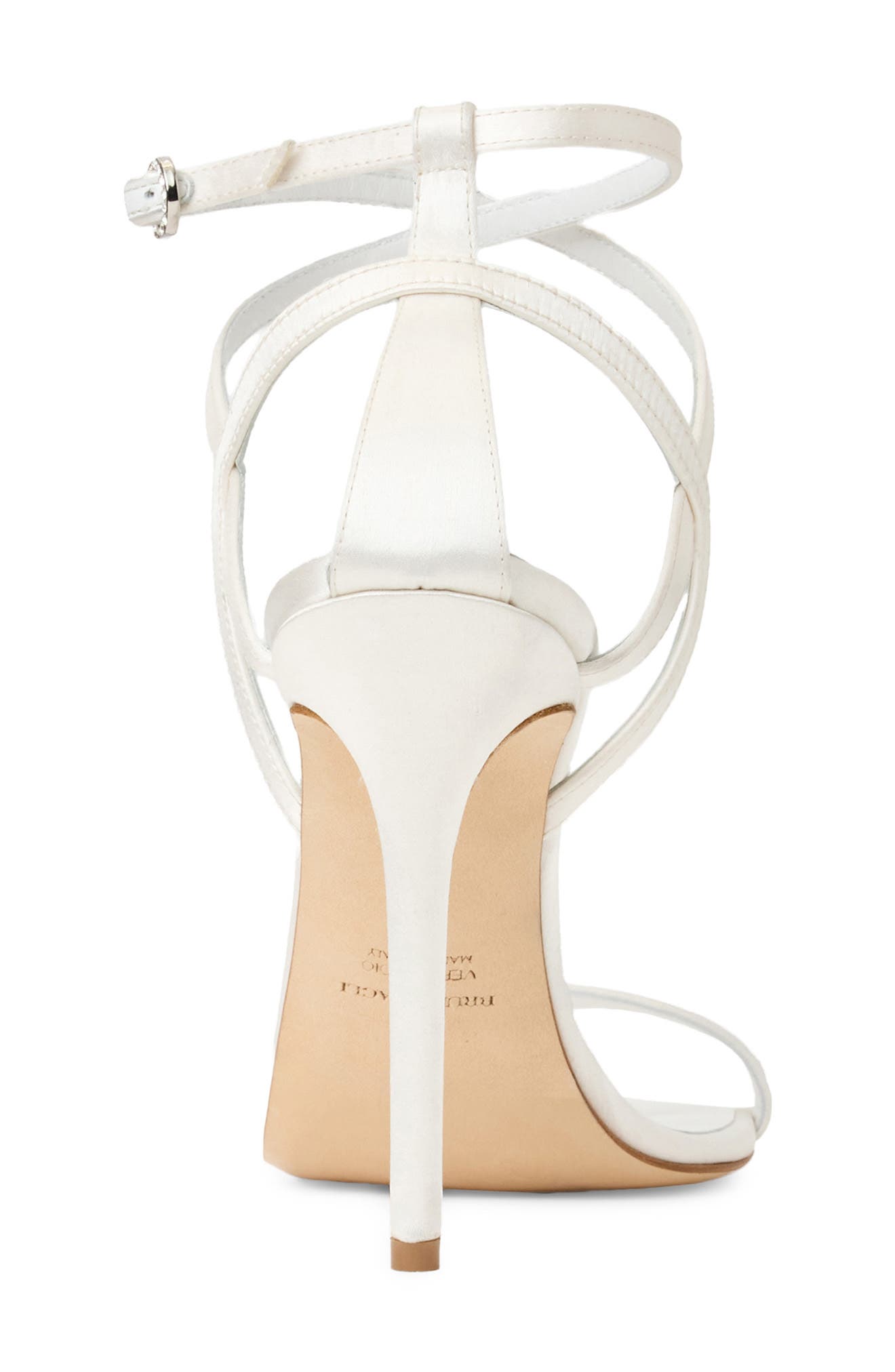 Bruno Magli Bruna Ankle Strap Sandal, Alternate, color, Ivory Satin