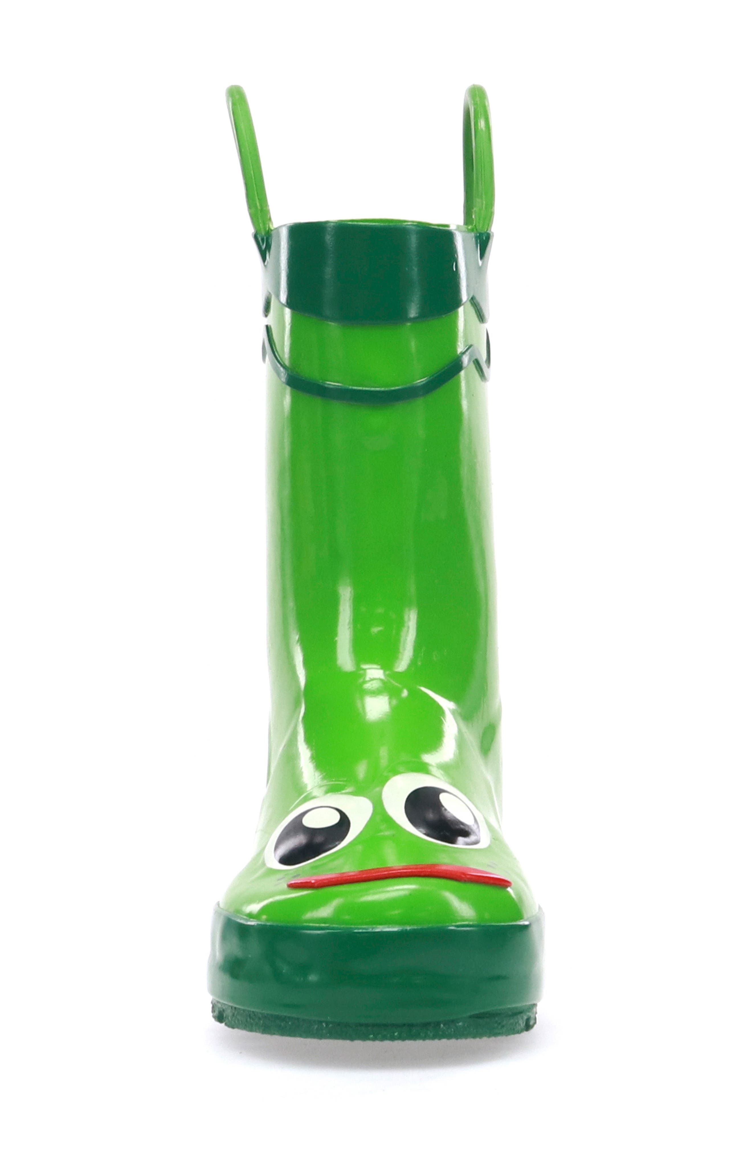 Western Chief Frog Rain Boot, Alternate, color, Green