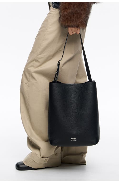 Bimba Y Lola High Leather Carlino Bag In Black