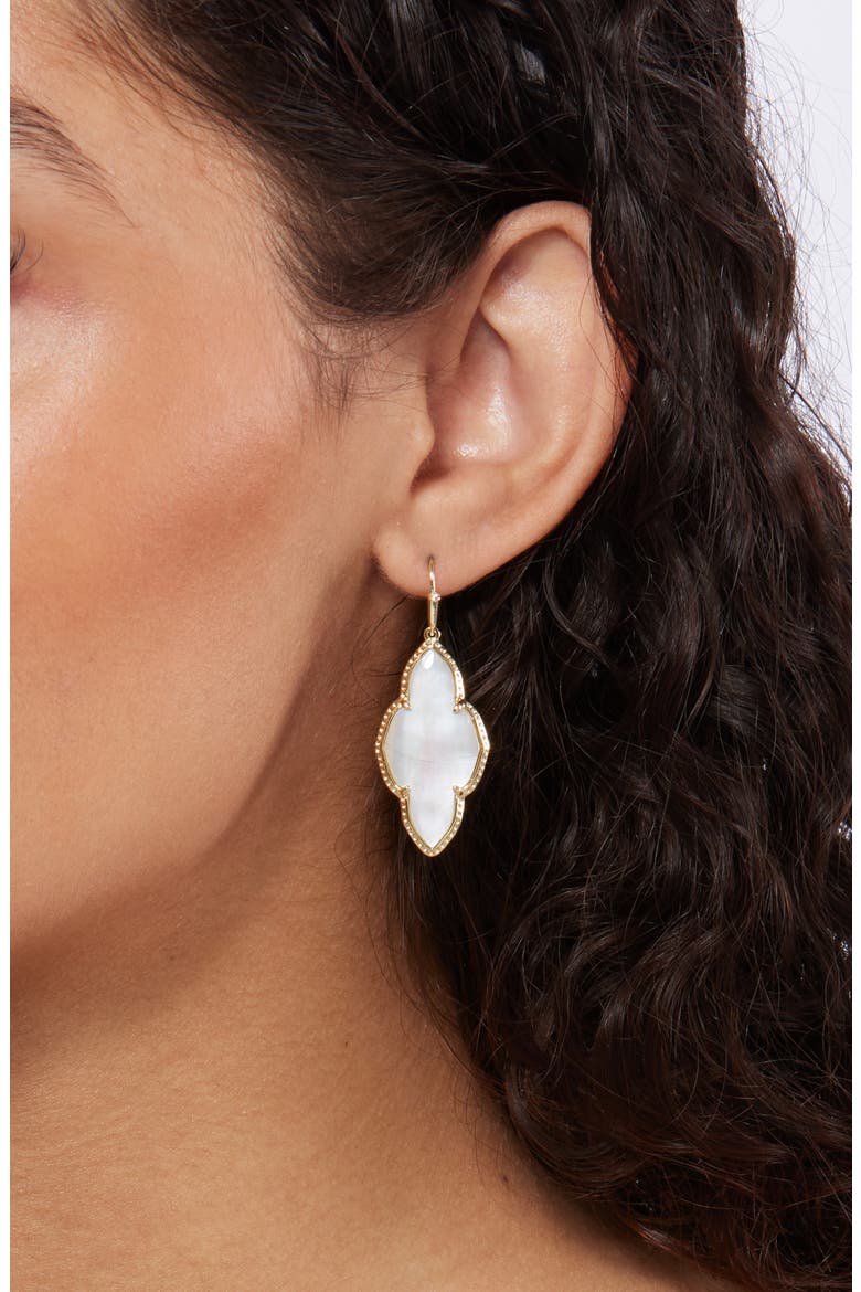 Abbie Drop Earrings, Alternate, color, GOLD IVORY MOP