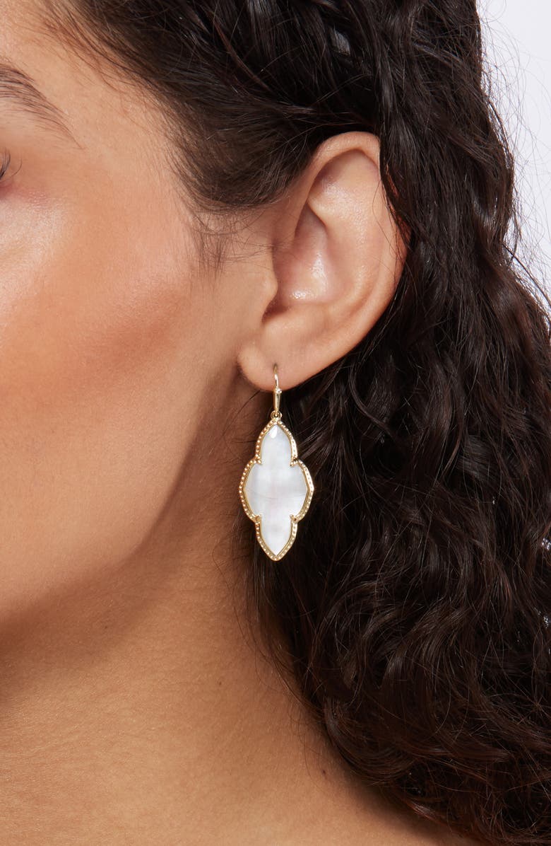 Kendra Scott Abbie Drop Earrings, Alternate, color, Gold Ivory Mop
