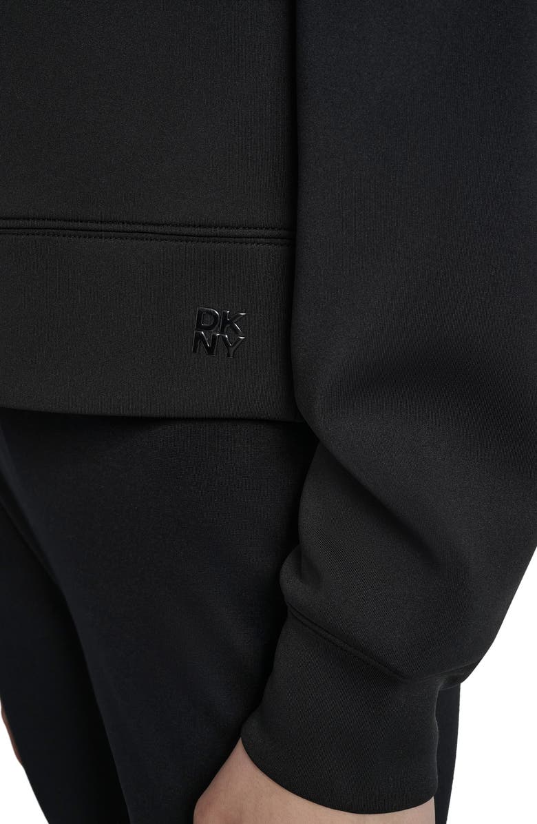 DKNY Stud Fringe Pullover, Alternate, color, Black