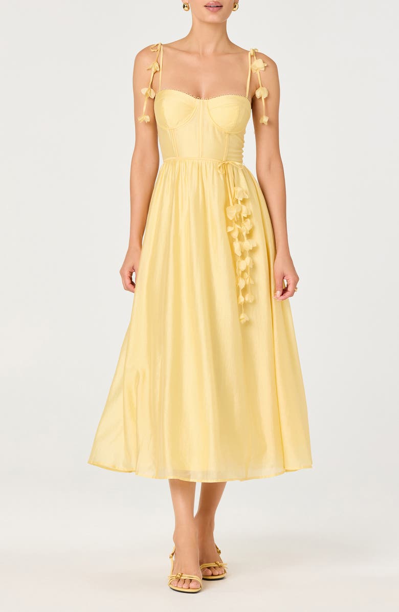 ASTR the Label Halcyon A-Line Dress, Main, color, Yellow