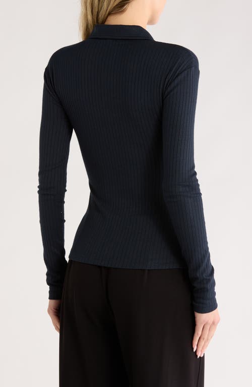 Rag & Bone The Knit Rib Polo In Black