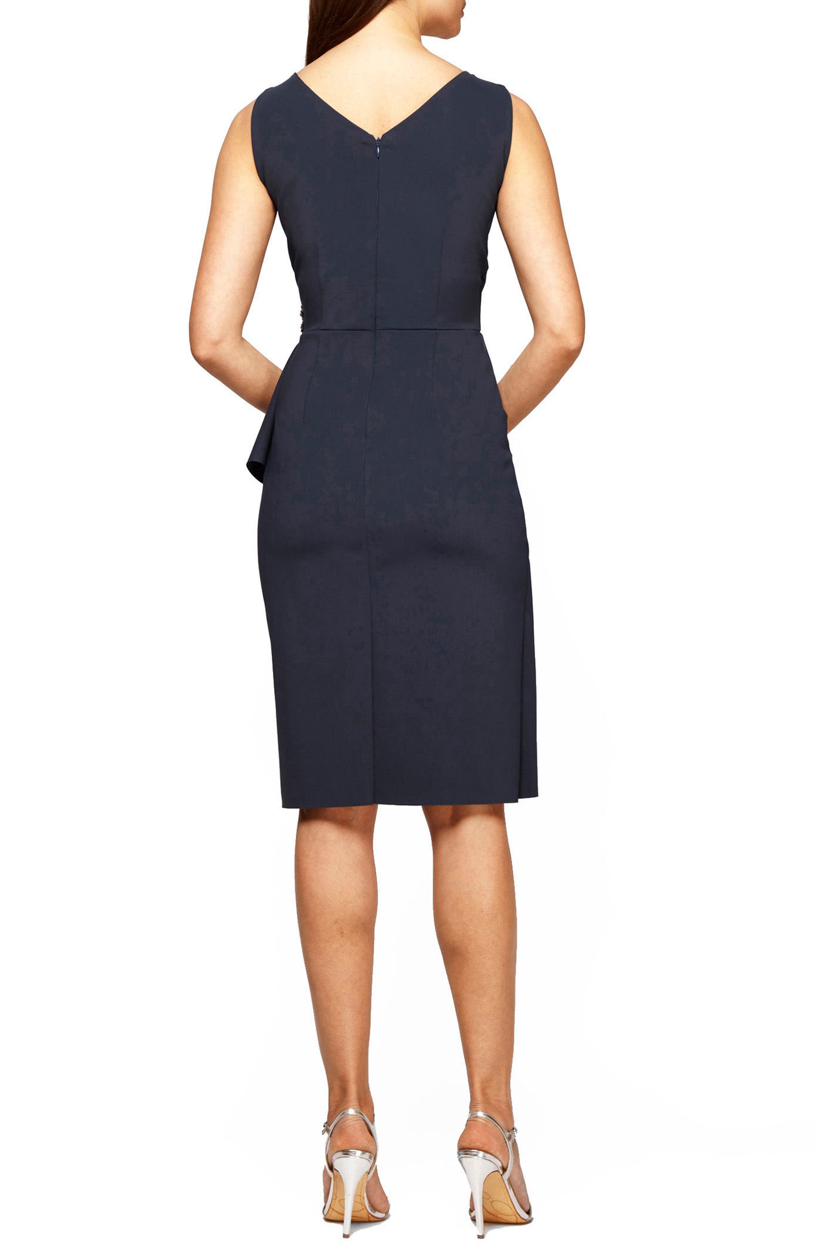 Contour Collection Side Ruched Cocktail Dress - image 2
