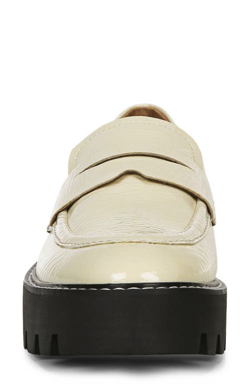 Franco Sarto Balin Womens Round Toe Lug Sole Loafers In Putty Leather