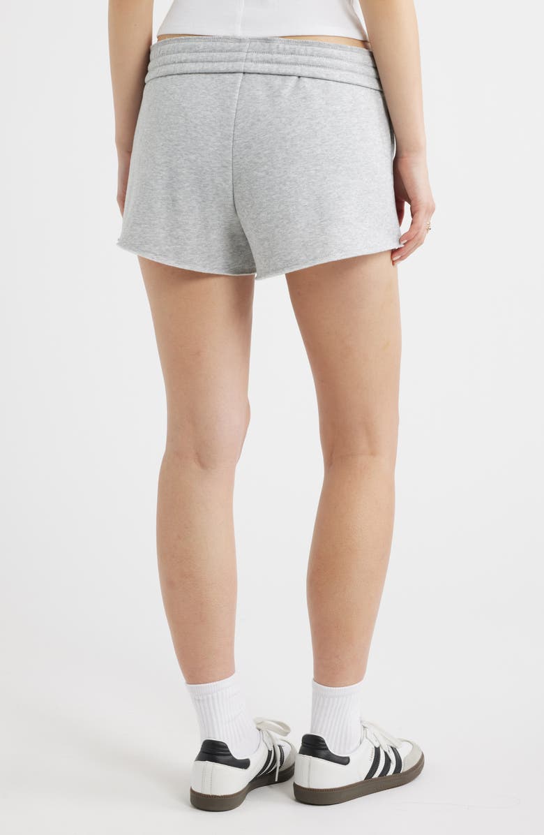 BP. Foldover Fleece Mini Sweat Shorts, Alternate, color, Grey Soft Heather