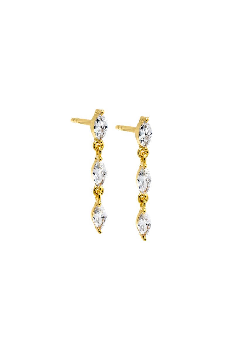 BY ADINA EDEN CZ Triple Marquise Drop Stud Earring, Main, color, 