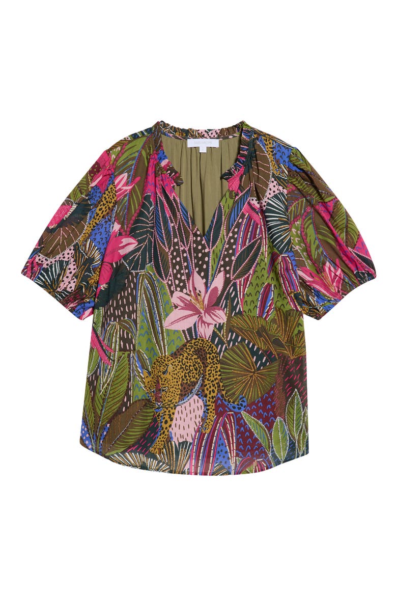 Leonor Gauze Top, Main, color, BLUE-OLIVE