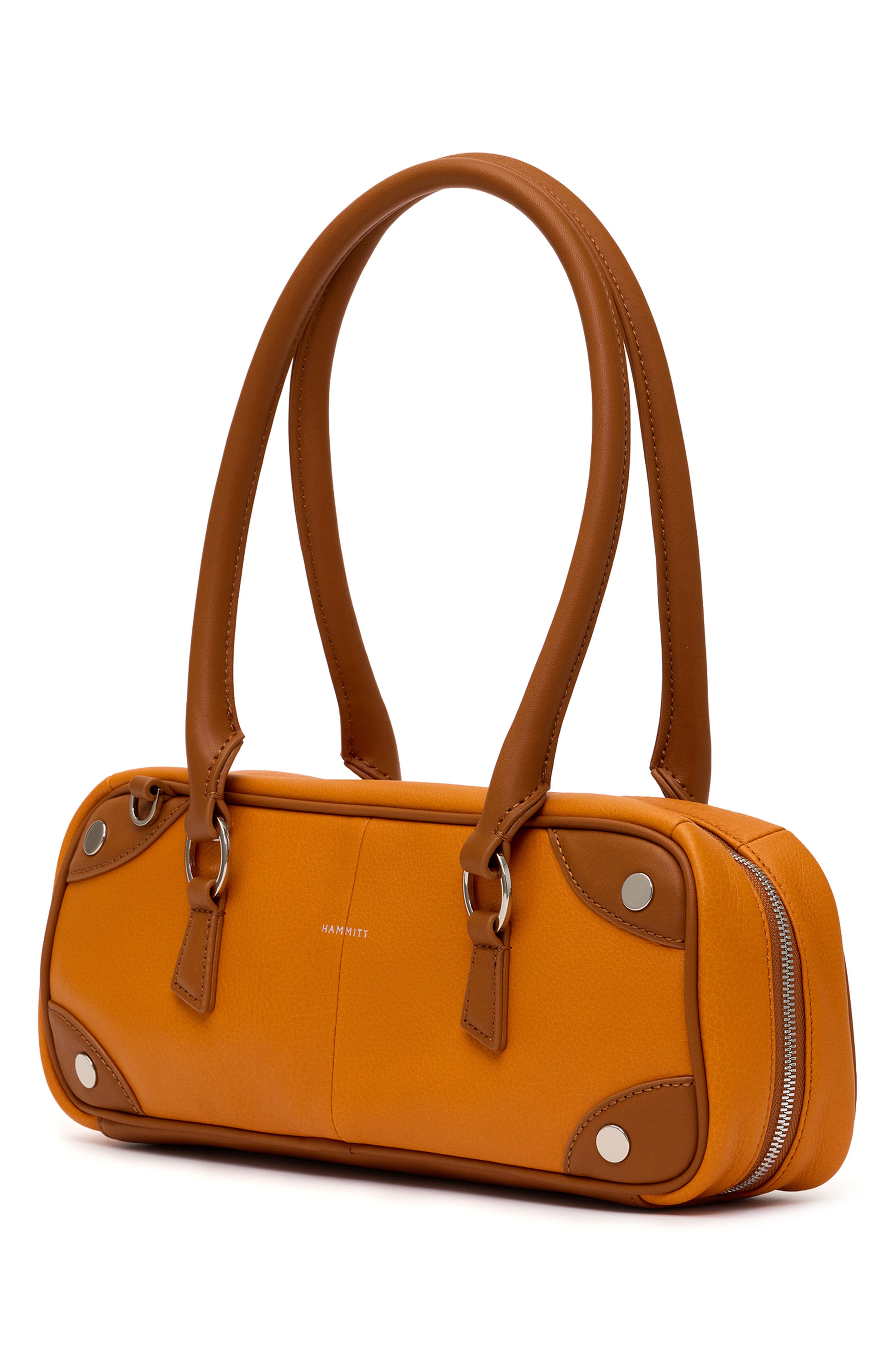 Small Meredith Leather Shoulder Bag, Alternate, color, TAILORED TANGERINE/ SILVER