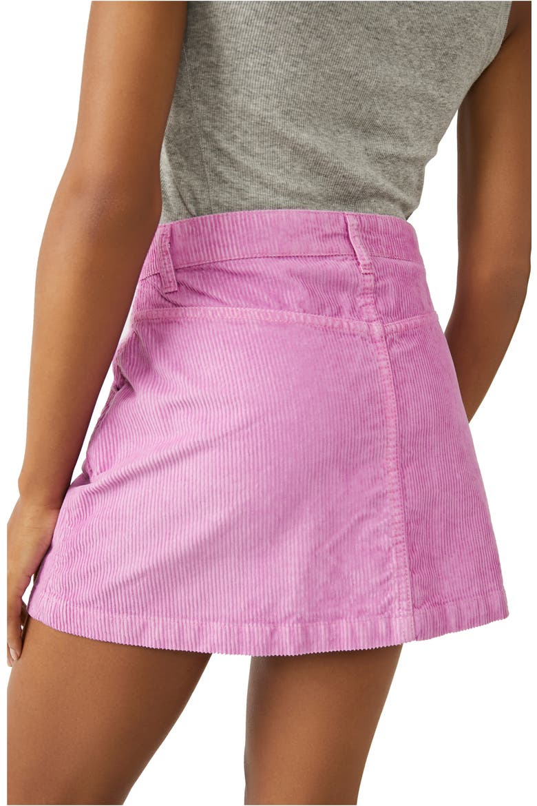 Ray Cotton Corduroy Miniskirt, Alternate, color, PINK FROSTING