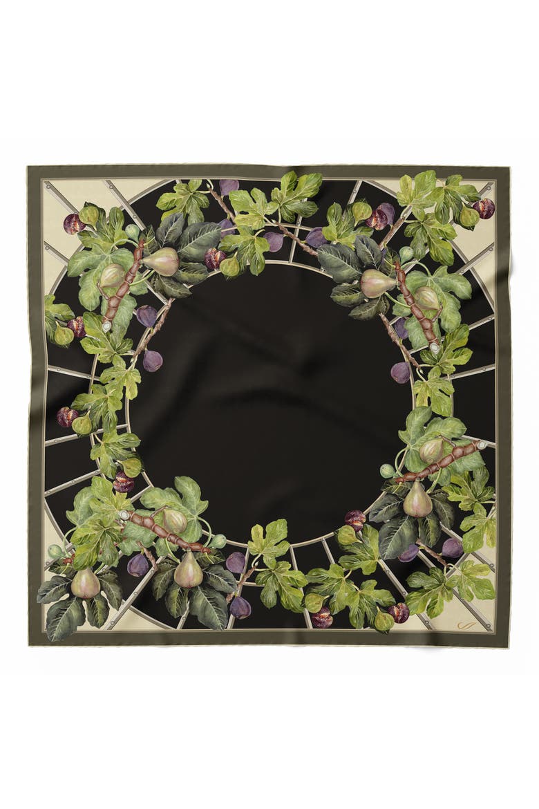 Tessa - Silk Foulard for Women, Main, color, Black