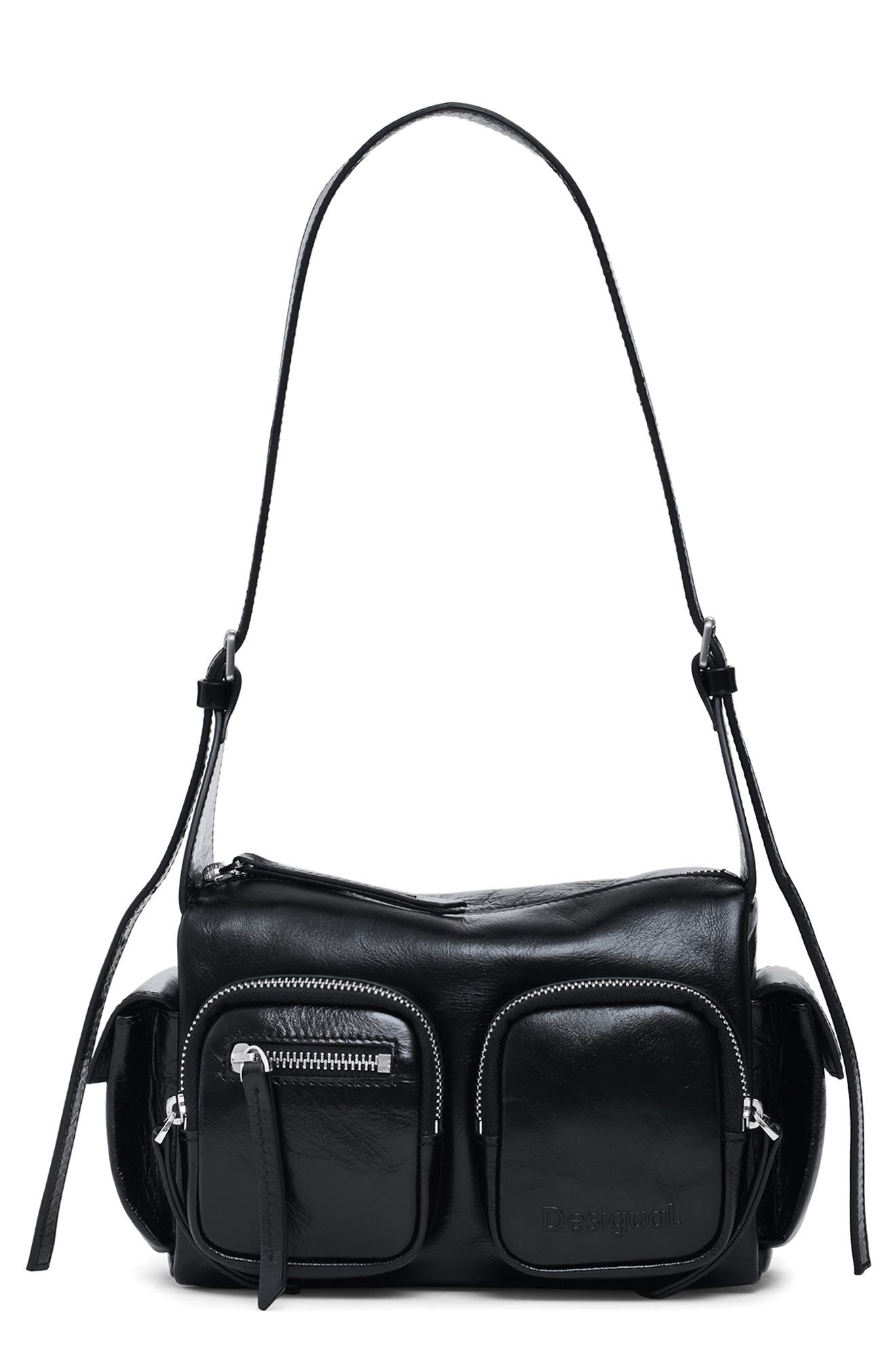 Desigual Faux Leather Shoulder Bag, Main, color, 
